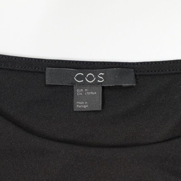 COS Top Womens 10 Black Tiered Tunic Minimalist Corporate Goth Career - Picture 2 of 16